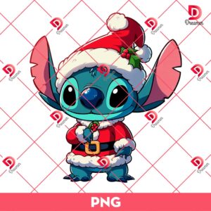 Bundle Stitch Merry Christmas PNG, Stitch Xmas Santa PNG Bundle 9 Bundle Stitch 2