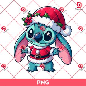 Bundle Stitch Merry Christmas PNG, Stitch Xmas Santa PNG Bundle 11 Bundle Stitch 4