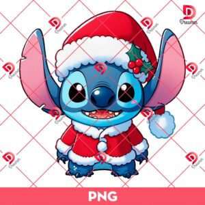 Bundle Stitch Merry Christmas PNG, Stitch Xmas Santa PNG Bundle 12 Bundle Stitch 5