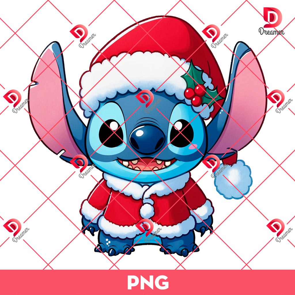 Bundle Stitch Merry Christmas PNG, Stitch Xmas Santa PNG Bundle 6 Bundle Stitch 5