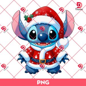 Bundle Stitch Merry Christmas PNG, Stitch Xmas Santa PNG Bundle 13 Bundle Stitch 6