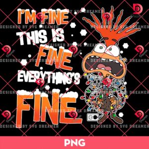 Christmas Anxiety PNG, Im Fine This Is Fine Everythings Fine PNG, Christmas Inside Out PNG