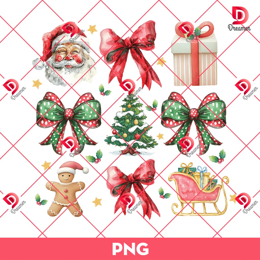 Christmas Coquette PNG, Christmas Bow PNG 2 Christmas Coquette PNG, Christmas Bow PNG