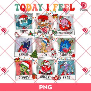 Christmas Inside Out Today I Feel PNG, Inside Out Christmas PNG