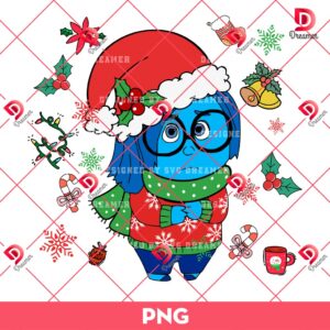 Christmas Sadness Inside Out PNG, Disney Movie Inside Out Christmas PNG