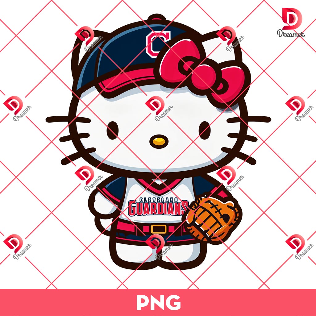 Cleveland Guardians Hello Kitty Player PNG, Kitty MLB Guardians Baseball PNG 1 Cleveland Guardians Hello Kitty Player PNG, Kitty MLB Guardians Baseball PNG