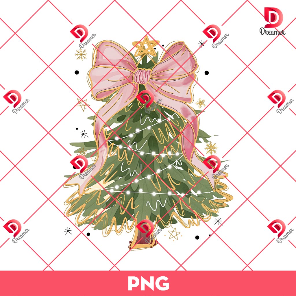 Coquette Glitter Christmas Tree PNG, Watercolor Christmas Tree Girly PNG 1 Coquette Glitter Christmas Tree PNG, Watercolor Christmas Tree Girly PNG