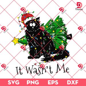 Cute Black Cat Christmas SVG PNG, Cute Animals Christmas SVG PNG