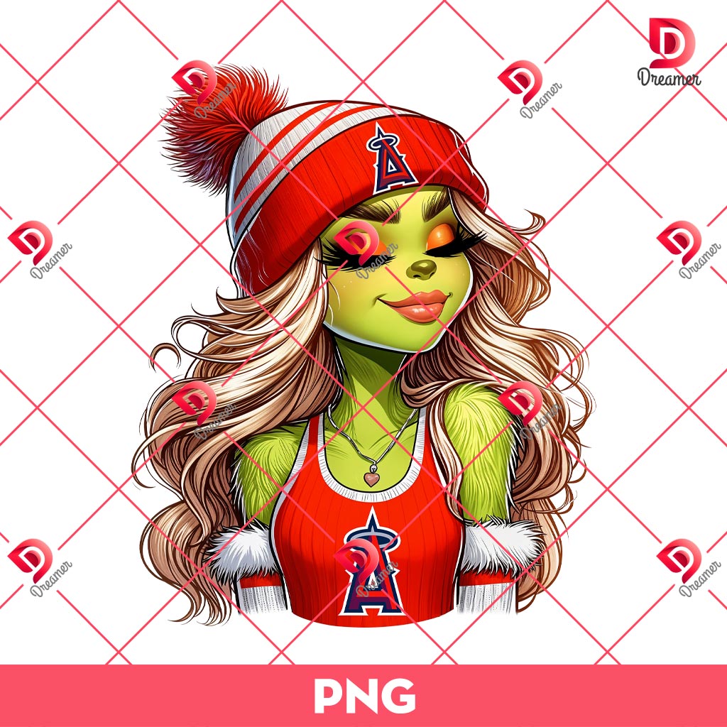 Cute Grinch Girl Los Angeles Angels PNG, Boujee Grinchy Angels MLB Baseball PNG 1 Cute Grinch Girl Los Angeles Angels PNG, Boujee Grinchy Angels MLB Baseball PNG