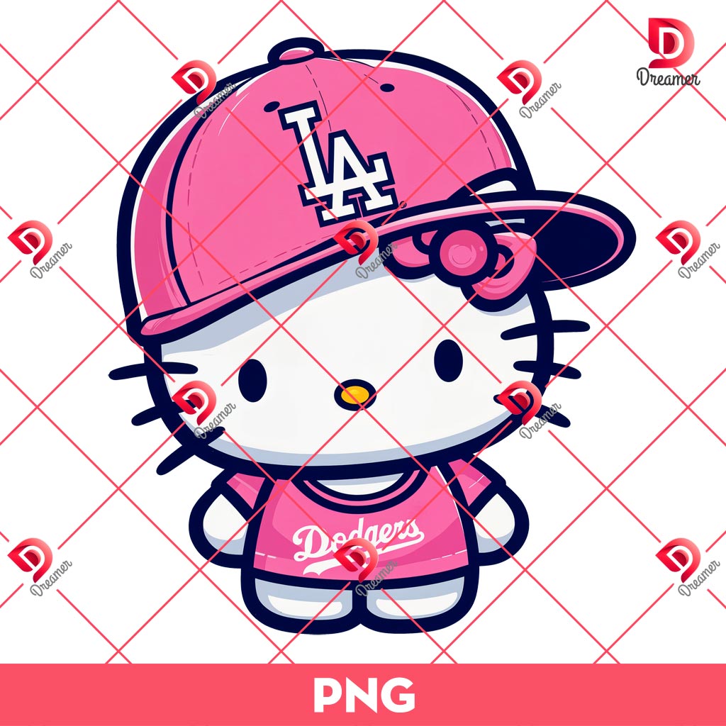 Cute Kitty Pink LA Dodgers PNG, Hello Kitty Dodgers Baseball PNG 1 Cute Kitty Pink LA Dodgers PNG, Hello Kitty Dodgers Baseball PNG