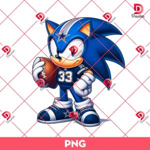 Dallas Cowboys Sonic PNG, Sonic Cowboys NFL Football PNG