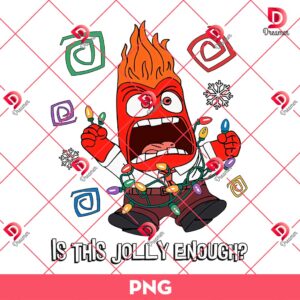 Disney Anger Christmas PNG, Inside Out Christmas Shirt Design PNG