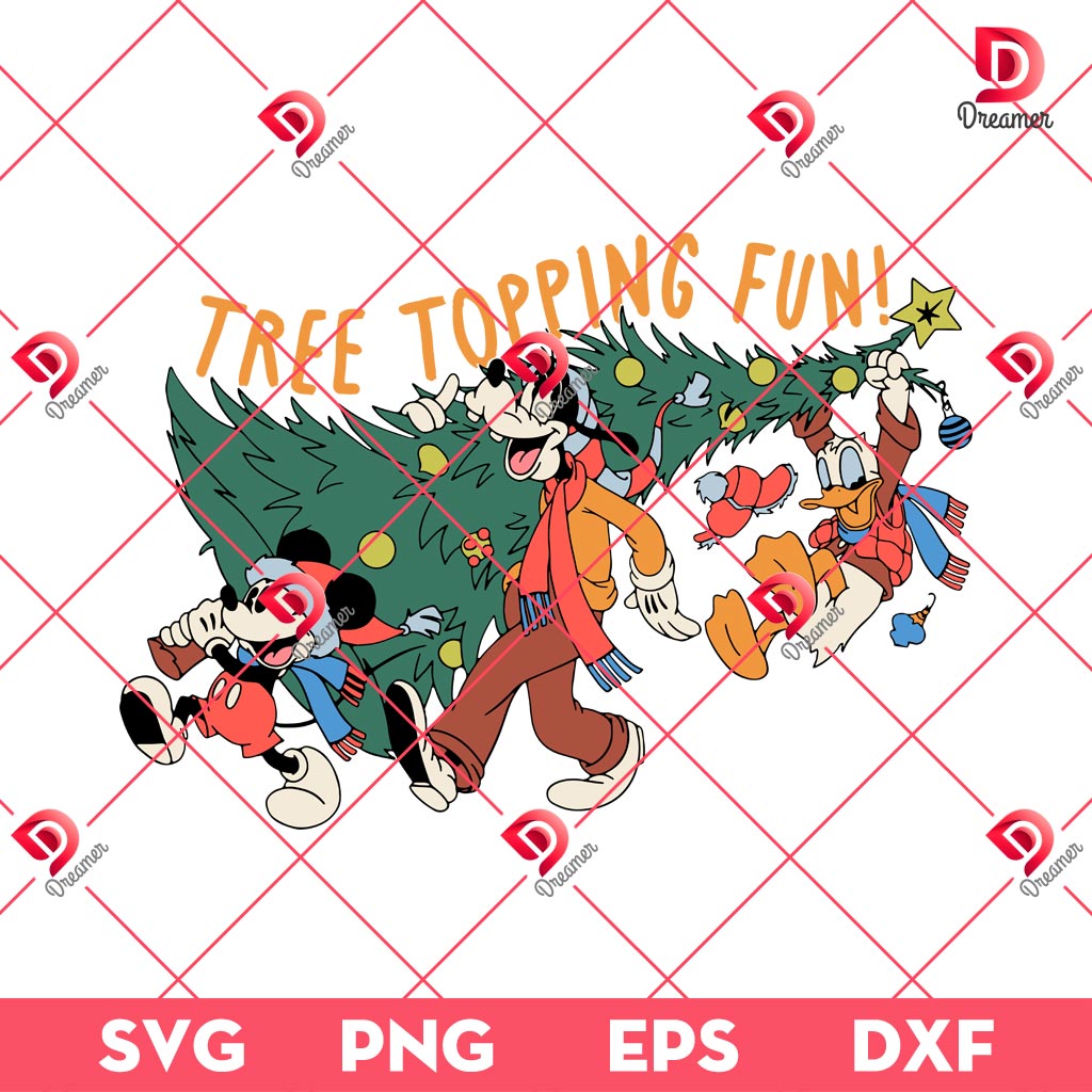Disney Friends Tree Topping Fun SVG PNG, Disney Christmas SVG PNG EPS DXF 1 Disney Friends Tree Topping Fun SVG PNG, Disney Christmas SVG PNG EPS DXF