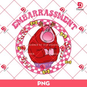 Embarrassment Inside Out Christmas PNG, Inside Out 2 Cartoon Merry Christmas Checkered Circle PNG