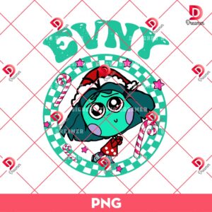 Envy Inside Out Christmas Checkered PNG, Inside Out 2 Cartoon Merry Christmas PNG