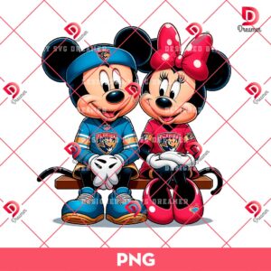 Florida Panthers Mickey Minnie Mouse PNG, Disney Sport NHL Hockey PNG