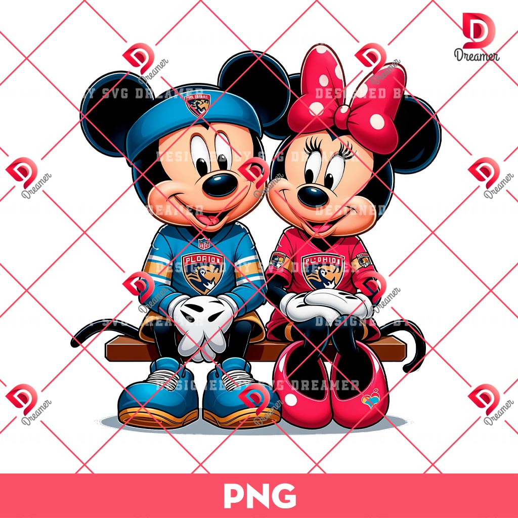 Florida Panthers Mickey Minnie Mouse PNG, Disney Sport NHL Hockey PNG 1 Florida Panthers Mickey Minnie Mouse PNG, Disney Sport NHL Hockey PNG