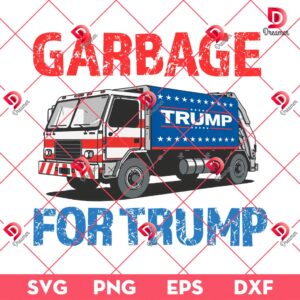Garbage For Trump 2024 Patriotic PNG, Trump President PNG, Trump Maga 2024 PNG