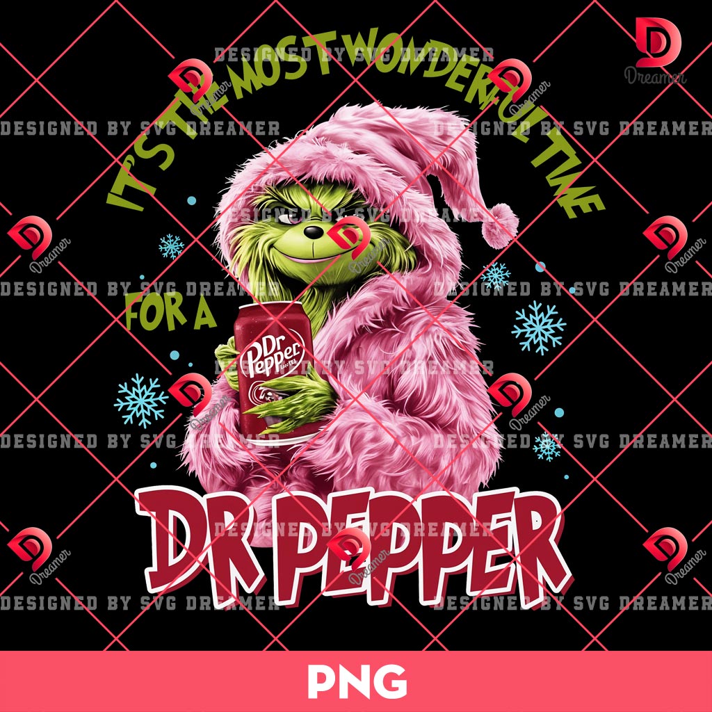 Grinch Dr Pepper Christmas PNG, It's The Most Wonderful Time For A Dr Pepper PNG 2 Grinch Dr Pepper Christmas PNG, It's The Most Wonderful Time For A Dr Pepper PNG