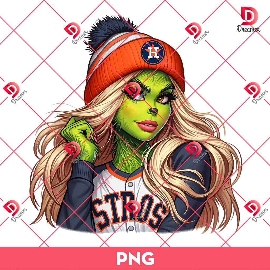 Grinch Lady Houston Astros Baseball PNG, Boujee Grinch Girl MLB Team Astros PNG 1 Grinch Lady Houston Astros Baseball PNG, Boujee Grinch Girl MLB Team Astros PNG