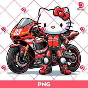 Hello Kitty Biker PNG, Hello Kitty And Motorcycle PNG