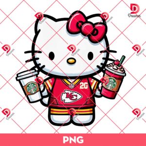 Hello Kitty Kansas City Chiefs Player PNG, Hello Kitty NFL Drinks Starbucks Coffee PNG