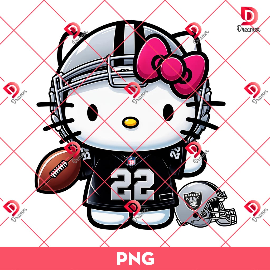 Hello Kitty Las Vegas Raiders Player PNG, NFL Kitty Raiders Football Team PNG 1 Hello Kitty Las Vegas Raiders Player PNG, NFL Kitty Raiders Football Team PNG