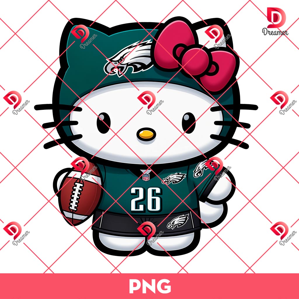 Hello Kitty Philadelphia Eagles Player PNG, NFL Kitty Football Team PNG 1 Hello Kitty Philadelphia Eagles Player PNG, NFL Kitty Football Team PNG