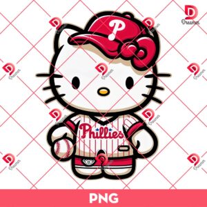 Hello Kitty Philadelphia Phillies MLB Player PNG, Baseball Phillies Hello Kitty PNG