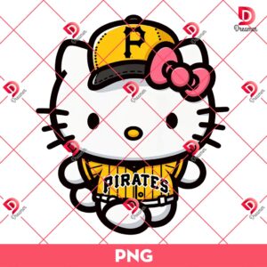 Hello Kitty Pittsburgh Pirates Player PNG, MLB Baseball Pittsburgh Pirates Team Hello Kitty PNG