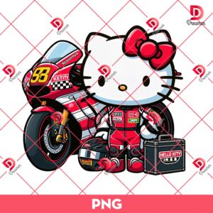 Hello Kitty Racer And Motorcycle PNG