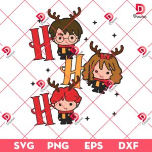 Ho Ho Ho Harry Potter Christmas PNG SVG, Merry Christmas Magic Wizard SVG PNG