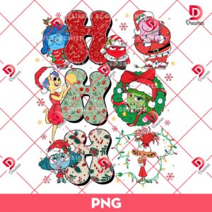 Ho Ho Ho Inside Out Christmas PNG, Merry Xmas Inside Out Movie PNG