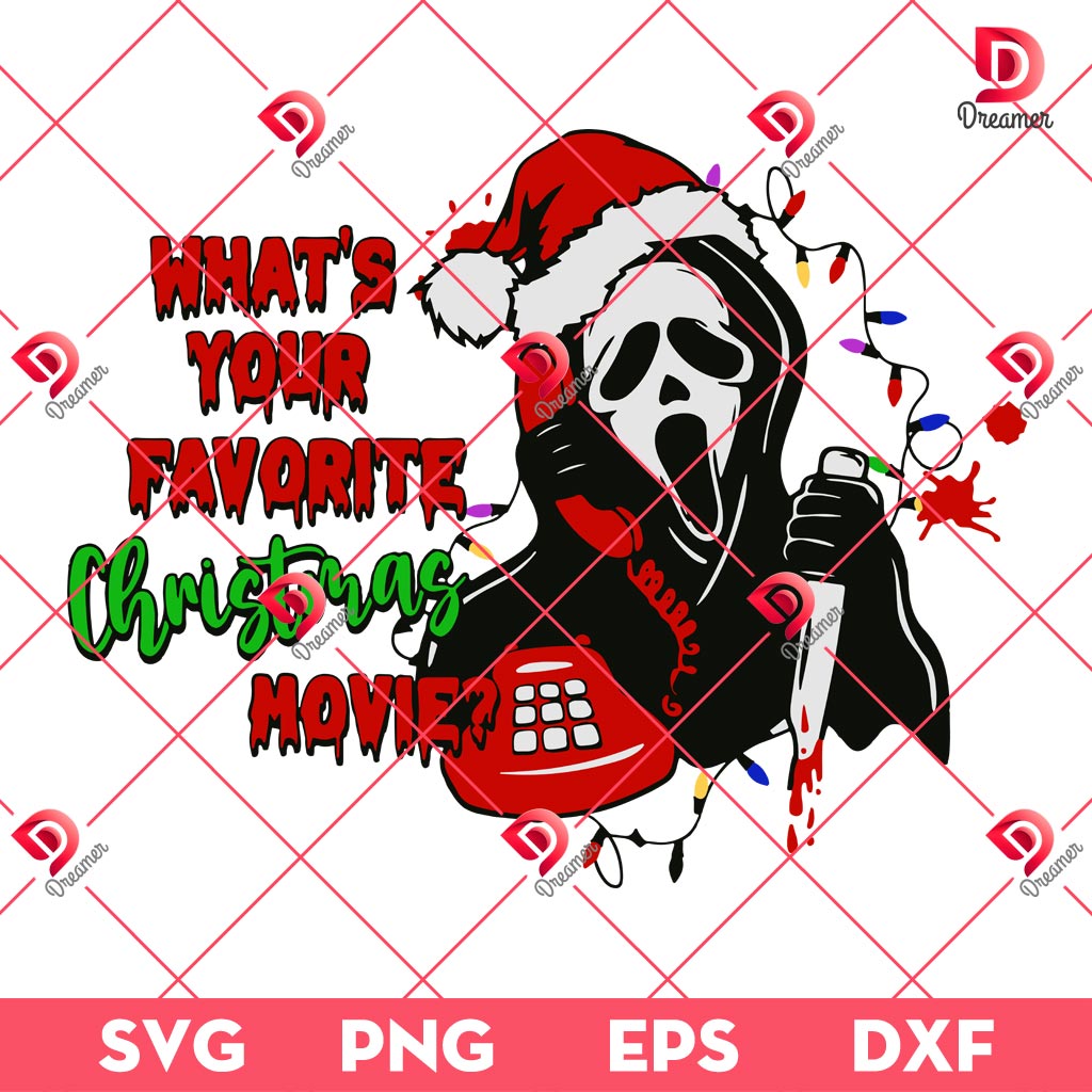 Horror Ghostface Christmas SVG PNG, Whats Your Favorite Christmas Movie SVG PNG, Scary Movie Christmas PNG SVG 1 Horror Ghostface Christmas SVG PNG, Whats Your Favorite Christmas Movie SVG PNG, Scary Movie Christmas PNG SVG