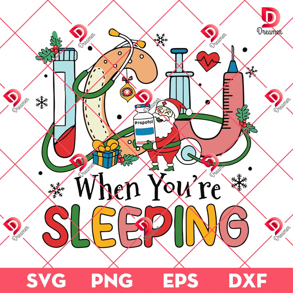 ICU When You Are Sleeping SVG PNG, ICU Christmas SVG PNG, Santa Nurse Christmas SVG PNG 1 ICU When You Are Sleeping SVG PNG, ICU Christmas SVG PNG, Santa Nurse Christmas SVG PNG