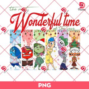 Inside Out Characters PNG, Christmas Cartoon Friends PNG