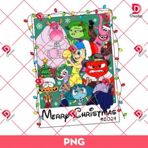 Inside Out Merry Christmas 2024 PNG, Inside Out Cartoon Characters PNG