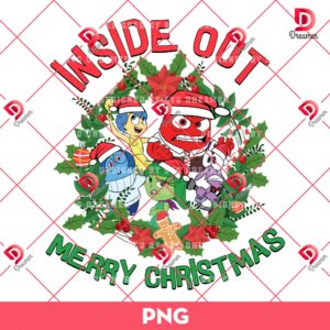 Inside Out Merry Christmas PNG, Xmas Inside Out 2 Characters PNG