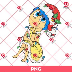 Joy Christmas PNG, Merry Christmas Inside Out Movie Cartoon PNG