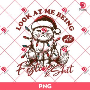 Look At Me Being All Festive PNG, Grumpy Cat Christmas PNG