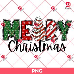 Merry Christmas Tree Cake PNG, Little Debbie Cake Christmas PNG