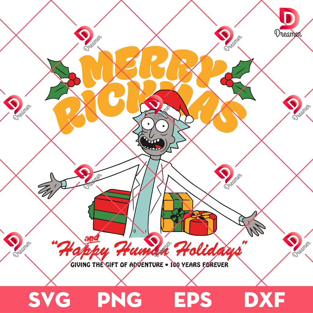 Merry Rickmas And Happy Human Holidays SVG PNG, Funny Christmas SVG PNG 1 Merry Rickmas And Happy Human Holidays SVG PNG, Funny Christmas SVG PNG