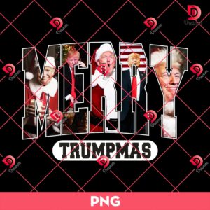 Merry Trumpmas PNG, Donald Trump Merry Christmas PNG, Trump 2024 PNG