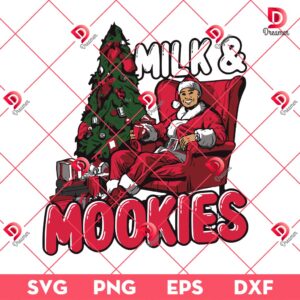 Milk And Mookies Christmas Tree SVG PNG, Merry Christmas SVG PNG EPS DXF