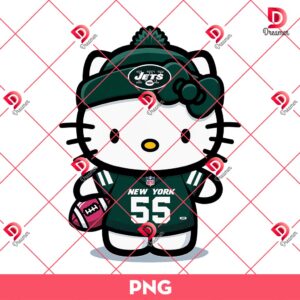 NFL New York Jets Hello Kitty PNG, Hello Kitty NFL Football Player PNG