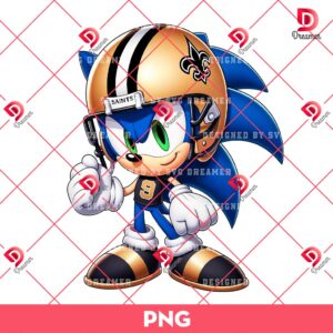 New Orleans Saints Sonic PNG, NFL Football Sport Sonic PNG