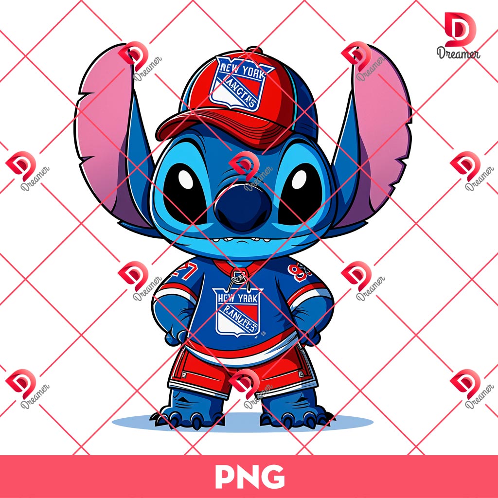 New York Rangers Disney Stitch PNG, Cartoon Disney Stitch NHL Hockey PNG 1 New York Rangers Disney Stitch PNG, Cartoon Disney Stitch NHL Hockey PNG