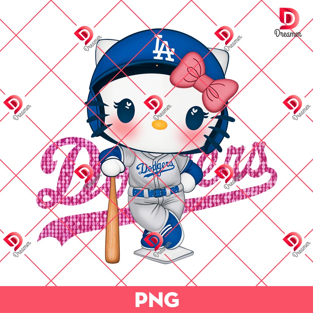 80+ Hello Kitty Los Angeles Dodgers PNG, All Designs LA Dodgers Hello Kitty by SVG Dreamer 62 Pink Hello Kitty LA Dodgers PNG, Cute Kitty MLB Dodgers Baseball PNG