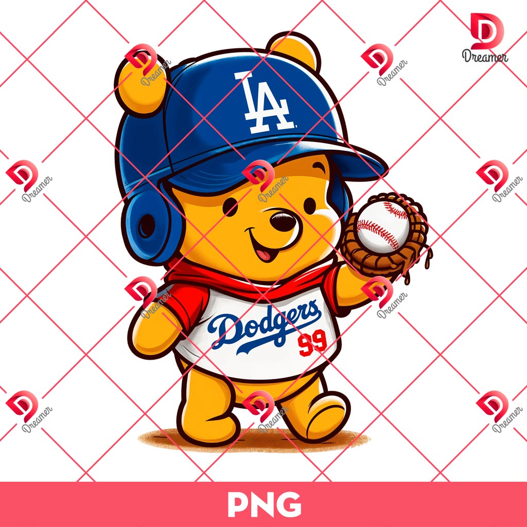 Pooh Bear LA Dodgers PNG, Los Angeles Dodgers Winnie The Pooh PNG, Disney Cartoon Baseball PNG 2 Pooh Bear LA Dodgers PNG, Los Angeles Dodgers Winnie The Pooh PNG, Disney Cartoon Baseball PNG