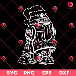 R2D2 Star Wars Christmas SVG PNG, Disney Star Wars Merry Christmas PNG SVG